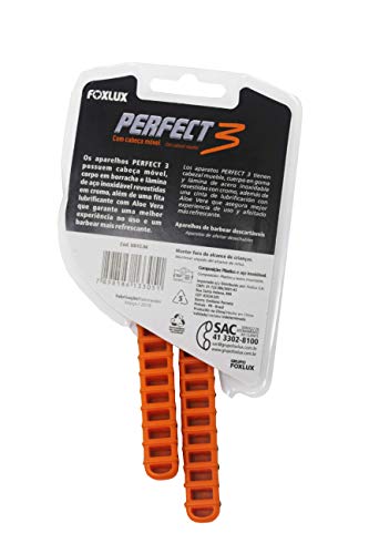 Foxlux Barbeador Perfect Masculino - Blister com 2 Unidades