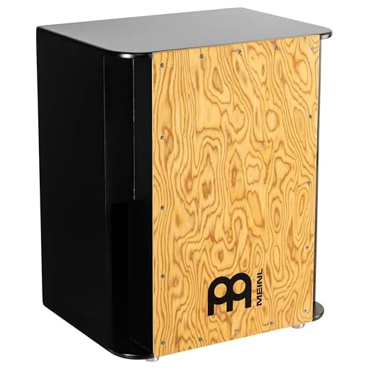 Meinl Vertical Subwoofer Bass Cajon with Internal Snares - NOT MADE IN CHINA - Makah Burl Playing Surface, 2-YEAR WARRANTY (SUBCAJ6MB-M)