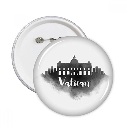 Badge bouton rond Vatican Italie encre ville pour vêtement 5pcs XXL