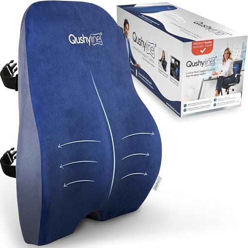 QushyLine Cojín Lumbar Silla Oficina Viscoelástico