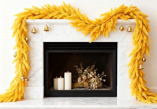 ZHWOSEE Artificial 9 Feet Autumn Harvest Cypress Leafs Garland, Hanging