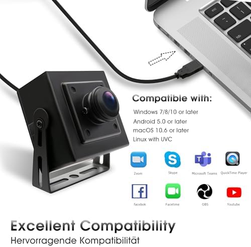 Hotpet 1080P Fisheye USB Camera for 3D Printer, 180 Degree Wide Angle — view 5