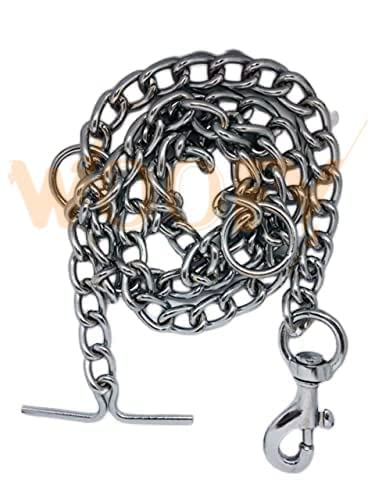 Woofy 60 Inch Stainless Steel Heavy Duty Long Leash Chain for All Breed Dogs | Silver - XX-Large Heavy Weight - 900GM (B0BRKK1N14) Amazon Price History, Amazon Price Tracker