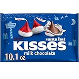HERSHEY'S KISSES Milk Chocolate Santa Hat, Christmas Candy Bag, 10.1 oz