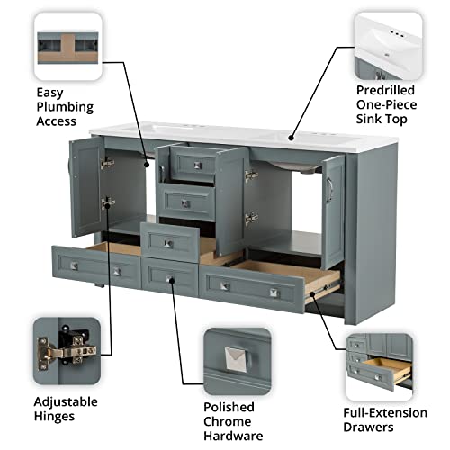 Spring Mill Cabinets Nimay Bathroom Vanity With Sink, Sage #TOP2