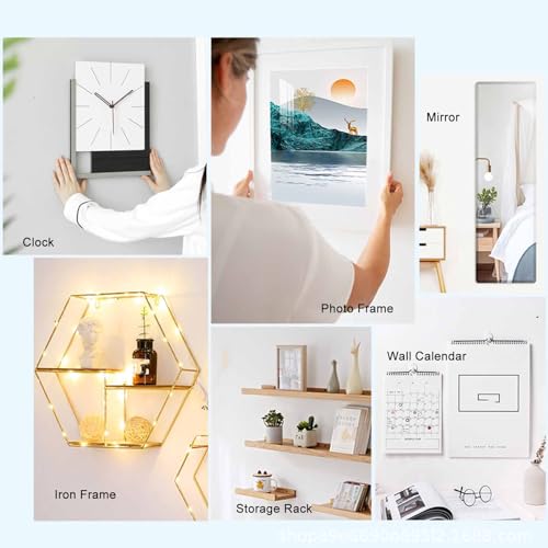 Image of Easy Leveling ABS Picture Hanger, Nail Hole Marker Art Hanging Tool for Mirror, Photo Frame, Clock