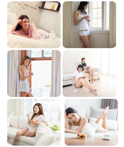 DURINM Pijama Mujer Verano Sexy Conjunto de Tallas Grandes Ropa para Dormir Suave y Cómodo Mujer con Camiseta Sin Mangas y Pantalones Cortos Suave S-XXL - imagen 7