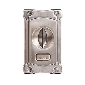 SMSOM Sigarensnijder Guillotine, Roestvrij staal Antiek Brons Dubbele Blade Sigarentondeuse, Zinklegering V-Cut…