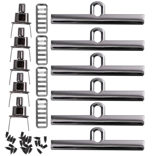 DOITOOL 6 Piezas Cierres de Metal para Bolsos de Mujer Hechos a Mano, Herrajes Metálicos de Hierro para DIY y Manualidades, Accesorios para Bolsos Resistentes y Duraderos