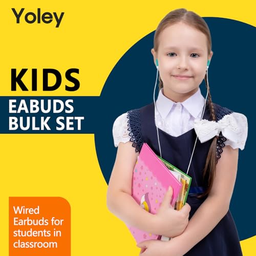 Yoley Classroom Earbuds Bulk 50 Pack for Kids School Children Student Boys Girls Toddler Teen and Adult(Mixed Colors) by Yoley - Image 2