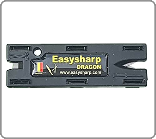 EASYSHARP DRAGON 2021 - Affûteur de poche Belge au carbure de Tungstène Cobalt pour couteaux Ciseaux et outillage jardin - Idéal pour aiguiser couteaux steak