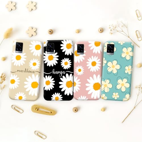 Image of COLORflow Back Cover Compatible with Vivo V20 | Daisy Bloom Customized Back Cover Compatible with Vivo V20