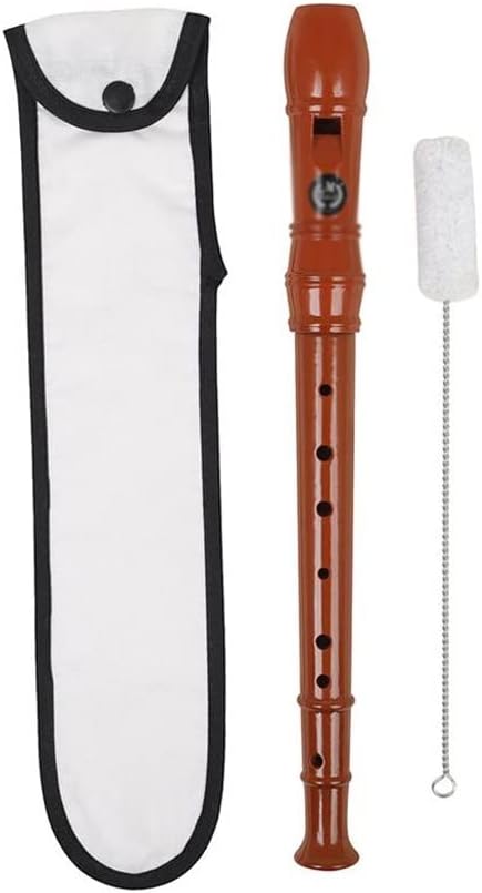 Portable Detachable 8-Hole Flute Treble Peach Wood Clarinet Practice Flute Instrument with Cloth Bag Wooden Flutes