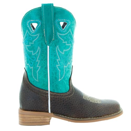 Soto Boots K3005 Girls Two-Toned Broad Square Toe Boots3