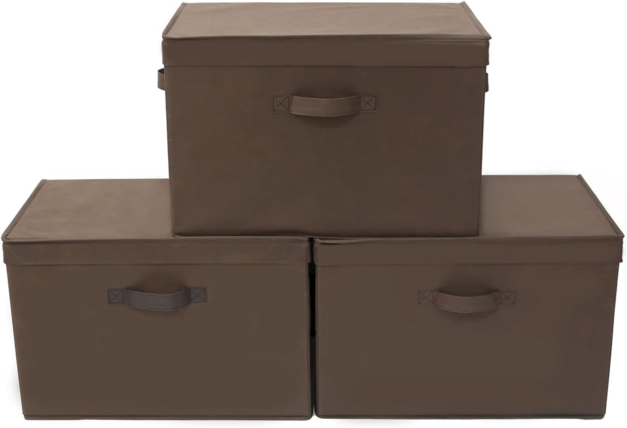 Buy Sebadaci Storage Bins Cubes Baskets with Lids Handles Stackable