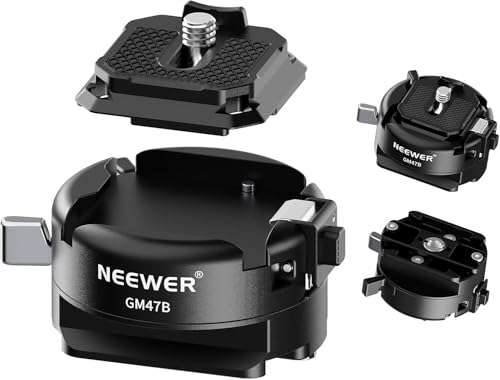 Adaptateur Carré QR NEEWER GM47B avec Verrouillage Auto et Base à Pince