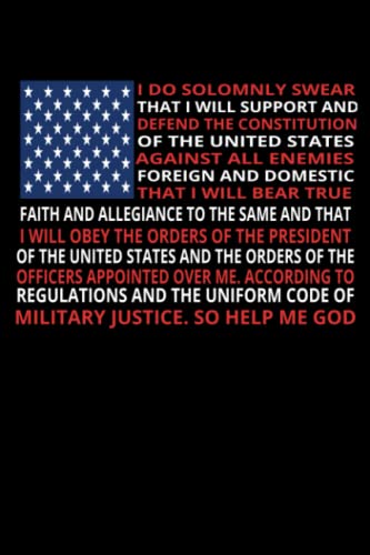 I Do Solemnly Swear That I will Support and Defend The Constitution So Help: USA Military Oath of Enlistment Old Glory American Flag | DD214 Alumni ... | Armed Forces Retirement Souvenir Keepsa