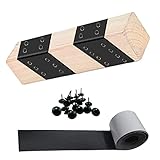 Fortunemee Faux Wood Beam Strap, 6ft Length Faux Leather Beams Gap Hiding Strap, Wood Beams Metal Look Strap w/ 100 Thumb Tacks, Architectural Products for Faux Wood Beams, Ceiling Beam Cabin Shutters