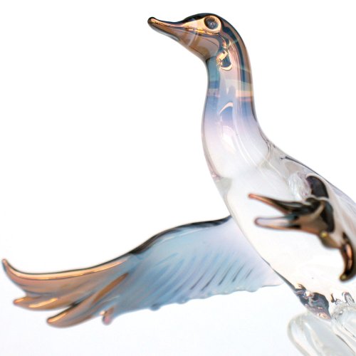 Hand Blown Glass Mallard Duck Figurine #TOP2