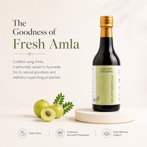 Image of DHATRYARISHTAM 500 ml | Traditional Amla Based Ayurvedic Arishtam | Rich in Natural Vitamin C | Daily Wellness Support | Herbal Wellness Formula (Pack of 2)