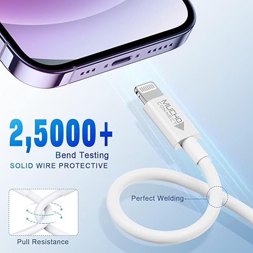 Image of Type C to Light-ning cable for iphone 20W Fast Charging, Designed for Iphone Cable with 480Mbps Data Sync compatible with iPhone 14 Series, 13 Series,12 Series,11 Series,9 Series