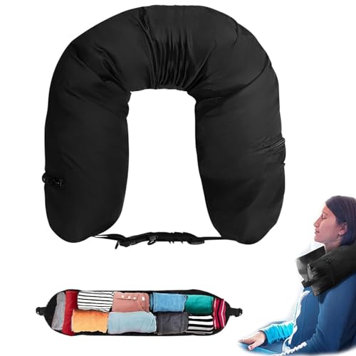 Almohada para cuello rellenable y portable para viaje miniatura 2