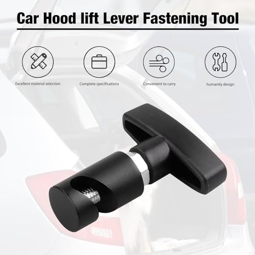 leediga Pack-2 Car Hood Support Rod Fixing Tool, 2.51\" x 2.75\" Lift Rod Anti-Pinch Safety Device, Trunk Air Pressure Rod Anti-Slip Anti-Shaking Retainer, Universal Accessories for Cars (Black) - Thumbnail 4
