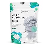 Jawliner® Hard Jawline Gum for Facial Fitness - Reusable Jaw Trainer for Sculpted Masseter Muscle with 6-10× Stronger Resistance - Sugar-Free Vegan Workout Gum - Mint Flavor, 40 Pieces