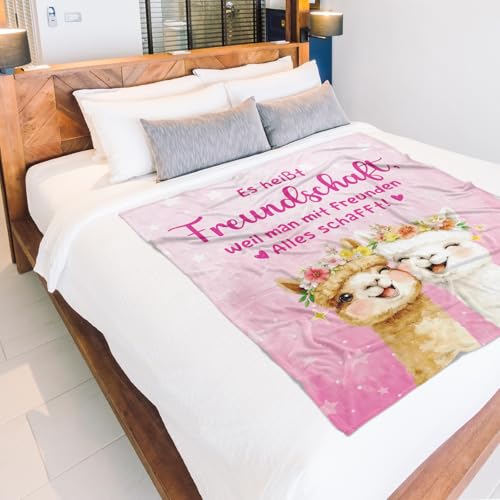 Juratar Sinnvolles Beste Freundin Geschenke, Freundschaft Geschenk – Lustige Decke Geschenk Freundin Geburtstag, Weihnachten, Abschluss, Aufmunterung oder als Seelenschwester Geschenke 157 × 132 cm