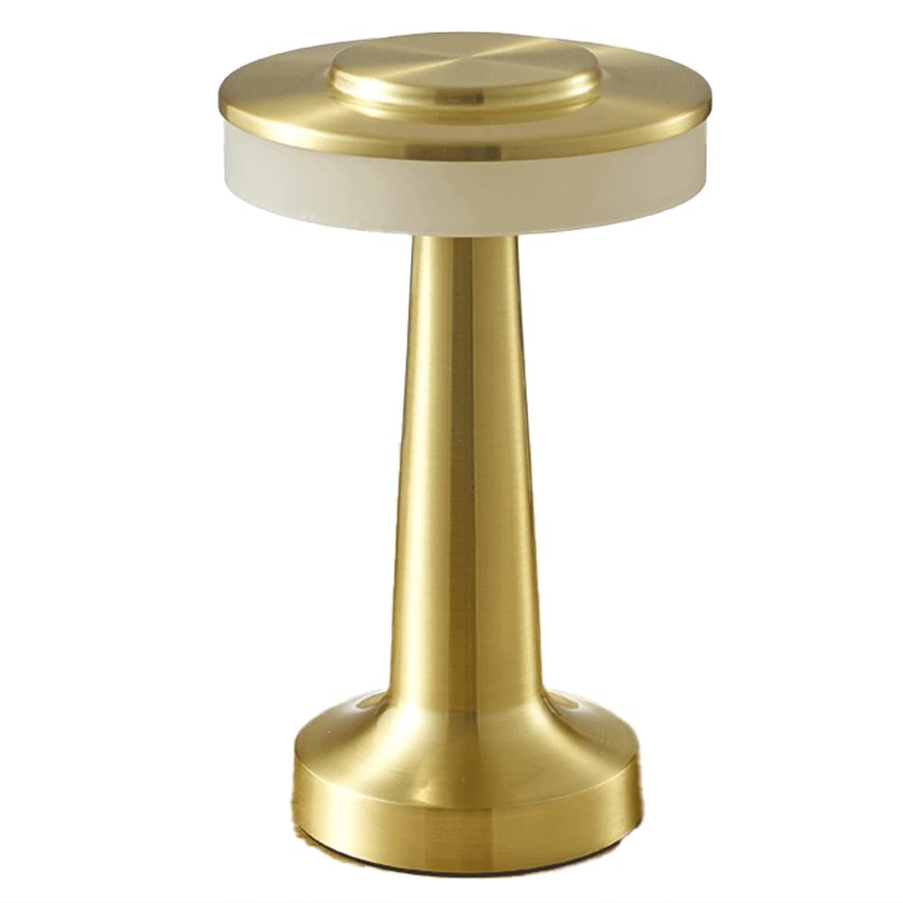 CTRLZS Touch LED Rechargeable Table Lamp Dining Table Hotel Bar Table Lamp Outdoor Small Night Lamp Decorative Table Lamp,Gold
