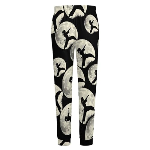 Taekwondo Girl in The Moon Men's Pajamas Pants Lightweight Sleep Lounge Pant Pjs Bottoms Casual Sleepwear 6