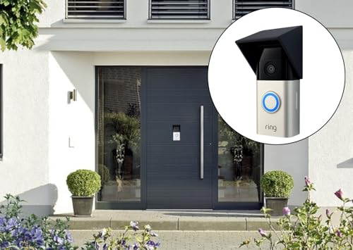 Videodeurbel Regen- en Zonnekap – Compatibel met Ring Battery Doorbell 3, 3 Plus, 4, en Battery Plus (Alleen 62 mm Breedte) – 55 mm Verlengde Weerbestendige Anti-Verblinding Beschermbehuizing – Plat - Afbeelding 4