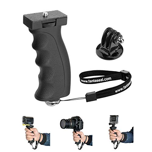 Fantaseal Ergonomic Camera Grip Mount Compatible with Nikon Canon Sony DSLR Camera Camcorder+ GoPro Hero 8 7 6 5/4/3/Session Sony Garmin Virb SJCAM Action Camera Hand Grip Stabilizer Handle Holder