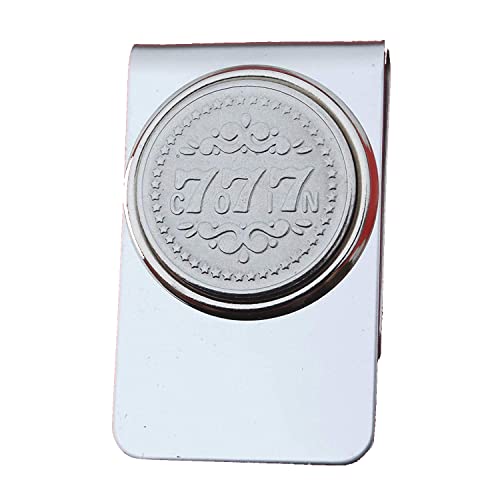 Lucky 777 Authentic Slot Machine Gaming Token Uncirculated Coin Stainless Steel Money Clip New