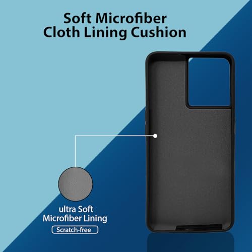 Image of LIRAMARK Liquid Silicone Soft Back Cover Case for OnePlus 10R 5G / 1+10R 5G (Black)