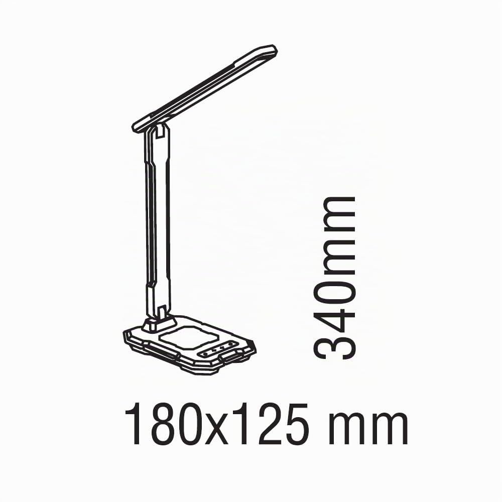 wonderlamp - Flexo LevelUp Gamer con luces de colores RGB LED y Cargador inalámbrico para móviles Levelup 10W 3000-4000-6000K