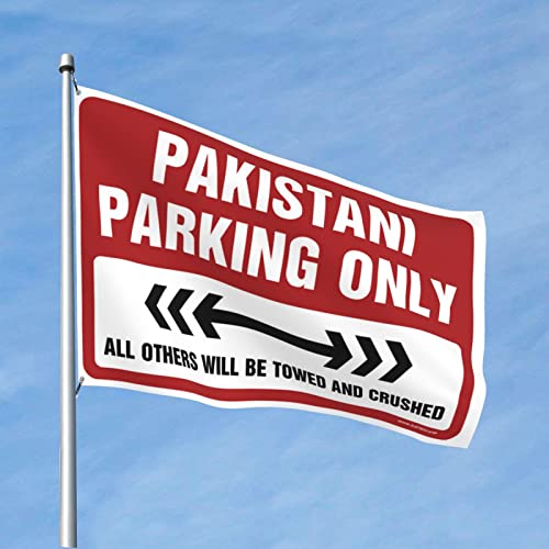 Drapeau Pakistanais Parking Only drôle : décoration murale de jardin