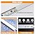 Muzata 10Pack 3.3FT/1M Wider LED Channel Silver Aluminum LED Strips Diffuser Channel with Milky White Cover U102 WW 1M