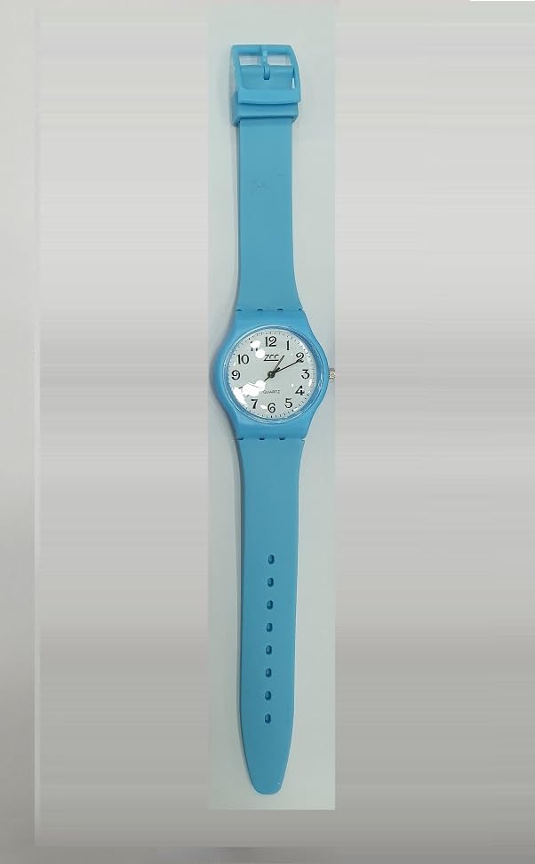 Montre bleu ciel pour détenu unisexe avec fond transparent conforme pénitentiaire - 2