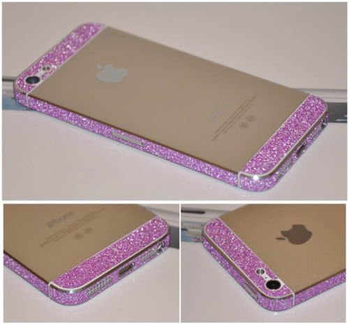 Bumper Side Luxury Glitter Bling Sticker Skin for Iphone 5s Pink Color