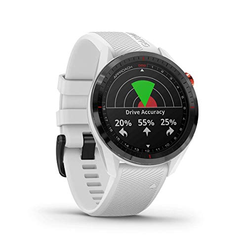 Image of Garmin Approach S62 GPS Golf Smartwatch, Battery upto 14 Days, 41k Pre-Loaded GolfCourse, Virtual Caddie, Wind Speed & Direction, Pin Pointer, Hazard View,Swing Tempo, 24 /7 HR with White Band