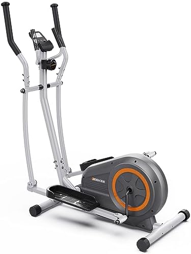JEEKEE Elliptical Machine, Pro Elliptical Machines for Home, 16 Resistance Levels, Ultra-Quiet Magnetic Driving System, Elliptical Exercise Machine with LCD Monitor