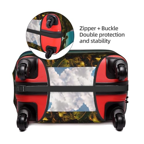 Housse de protection pour bagage Cuba blanche en polyester lavable taille L - 3