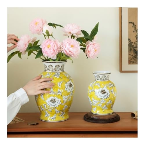 Vase en céramique pour arrangement floral rétro chinois du salon design authentique S