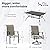 PHI VILLA Patio Dining Set for 6 Clearance, Outdoor Dining Table with Umbrella Hole and 6 Patio Dining Chairs Waterproof & Rustproof Suitable for All Weather