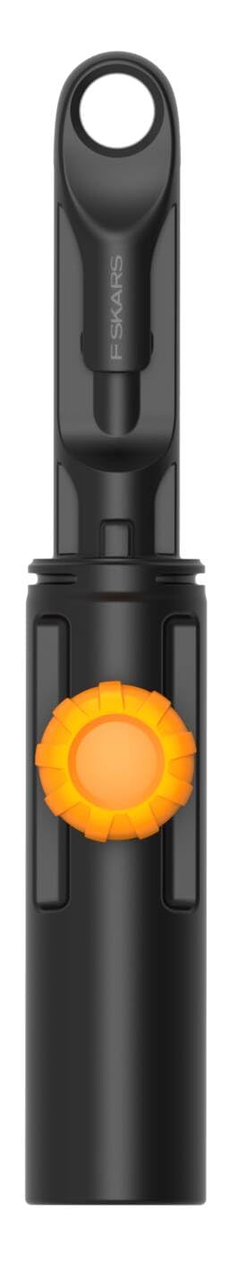 Fiskars OneClick Adaptador Universal, Conexión de Mangos OneClick con Cabezales de Herramientas de Otras Marcas, Amplia Compatibilidad, Negro y Naranja, 1080704