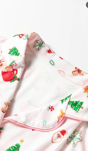 Image of KevaMolly Women Novelty Knotted Candy Cane Christmas Pajama Set