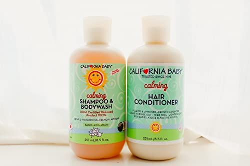 California Baby Calming Hair Conditioner | 100% Plant-Based Ingredients (Usda Certified) | Softens & Detangles Hair | Lavender Scent | Allergy-Friendly | Babies, Adults & Kids Conditioner For Dry & Sensitive Skin | 251 Ml / 8.5 Fl. Oz. #TOP2