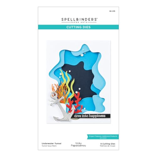 Spellbinders S6-235 Underwater Tunnel Etched Dies from The Tunnel Scapes Collection by Vicky Papaioannou