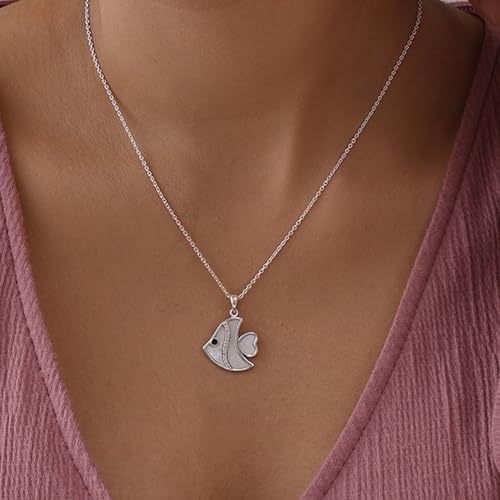 Image of TRUESILVER ACPL 925 Sterling Silver Pendant Necklace for Women | Elegant Charm Necklace | Contemporary Statement Jewelry | Birthday Anniversary Gift